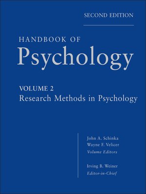 cover image of Handbook of Psychology, Research Methods in Psychology